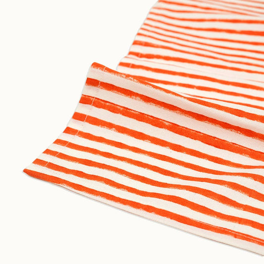 Striped Cotton Napkins - Orange (Set of 2)