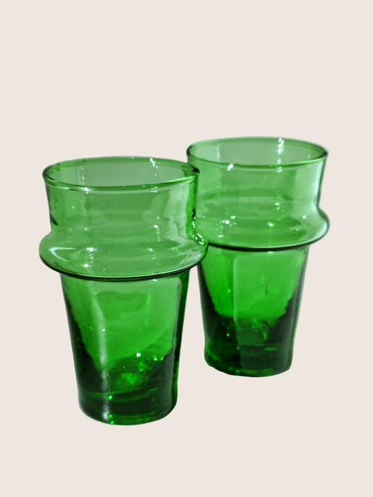 Moroccan Beldi Glass - green (Set of 6)